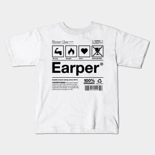 Earper Shipping Label - Wynonna Earp - Black Font Kids T-Shirt